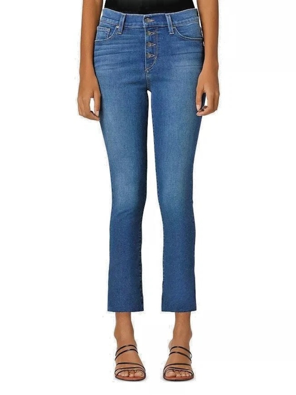 JOE'S (27) Crop Bootcut Jeans Button Fly Ishtar Medium Wash Mid-Rise Stretch